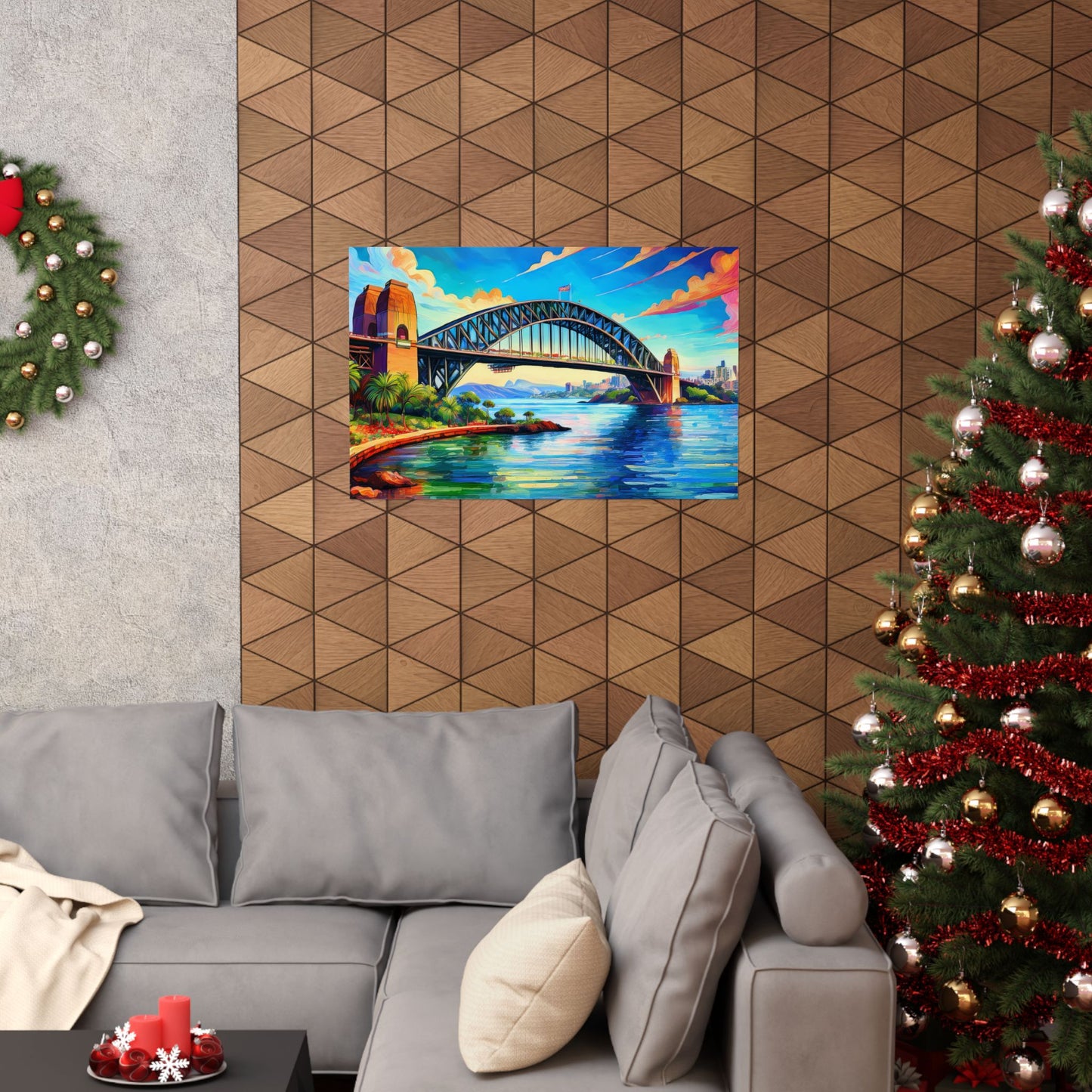 Sydney Harbour Bridge  Australia Painting Print | Wall Art | Wall Print