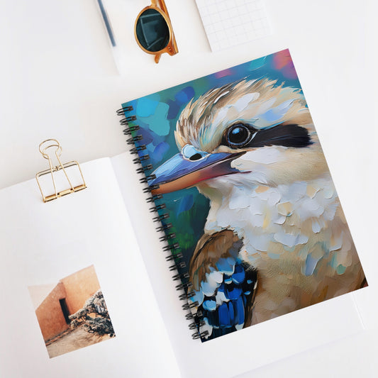 Kookaburra Bird Spiral Notebook, Australian birds, bird, ornithology, journal, notes