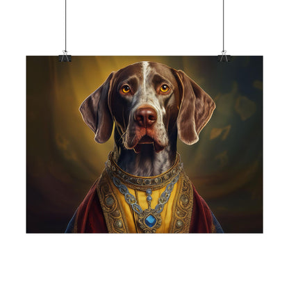 German Shorthaired Pointer Dog Renaissance Pet Portrait, Art Print, Animal Lover gift, Dog Wall Art, wall prints, wall art