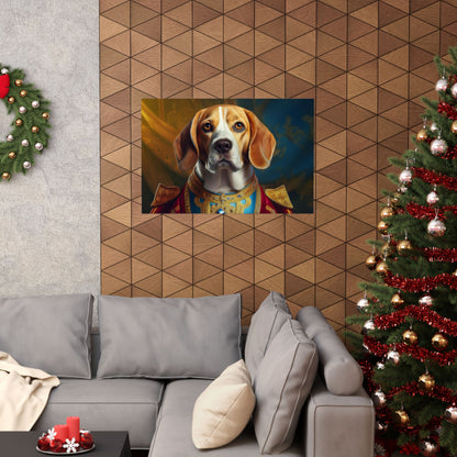 Beagle Renaissance Dog Portrait Art Print, Wall Decor Gift, Wall Prints, Wall Art