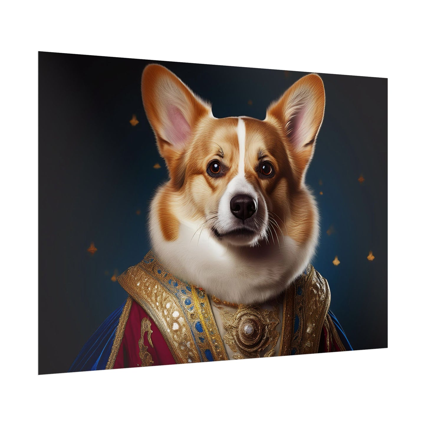 Pembroke Welsh Corgi Renaissance Pet Portrait Print | Wall Art | Wall Print | Dog Art