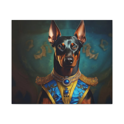 Doberman Pinscher Renaissance Pet Portrait on Canvas | wall art | wall print | Dog Art