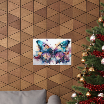 Teal, Orange & Purple Butterfly Alcohol Ink Wall Art | Butterfly wall art | Wall Art | Wall Print