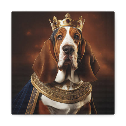 Bassett Hound Renaissance Pet Portrait on Canvas | Wall art | wall print | Dog Art