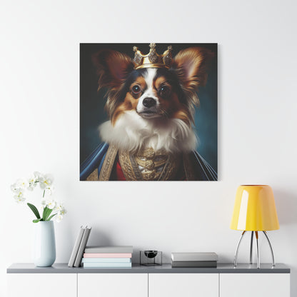 Papillon Pet Portrait Renaissance on Canvas, wall art, wall print, dog portrait, dog art