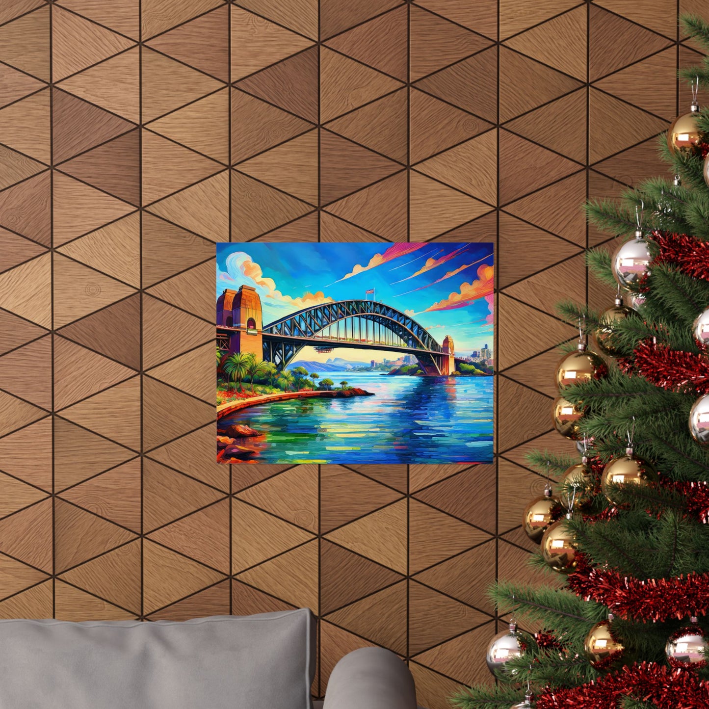 Sydney Harbour Bridge  Australia Painting Print | Wall Art | Wall Print