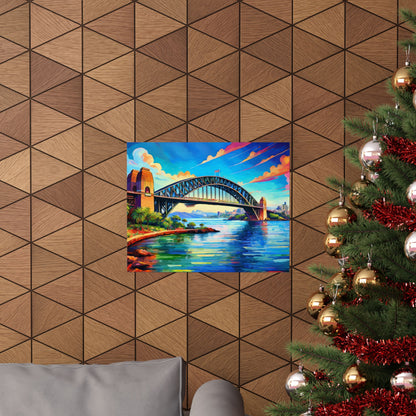 Sydney Harbour Bridge  Australia Painting Print | Wall Art | Wall Print