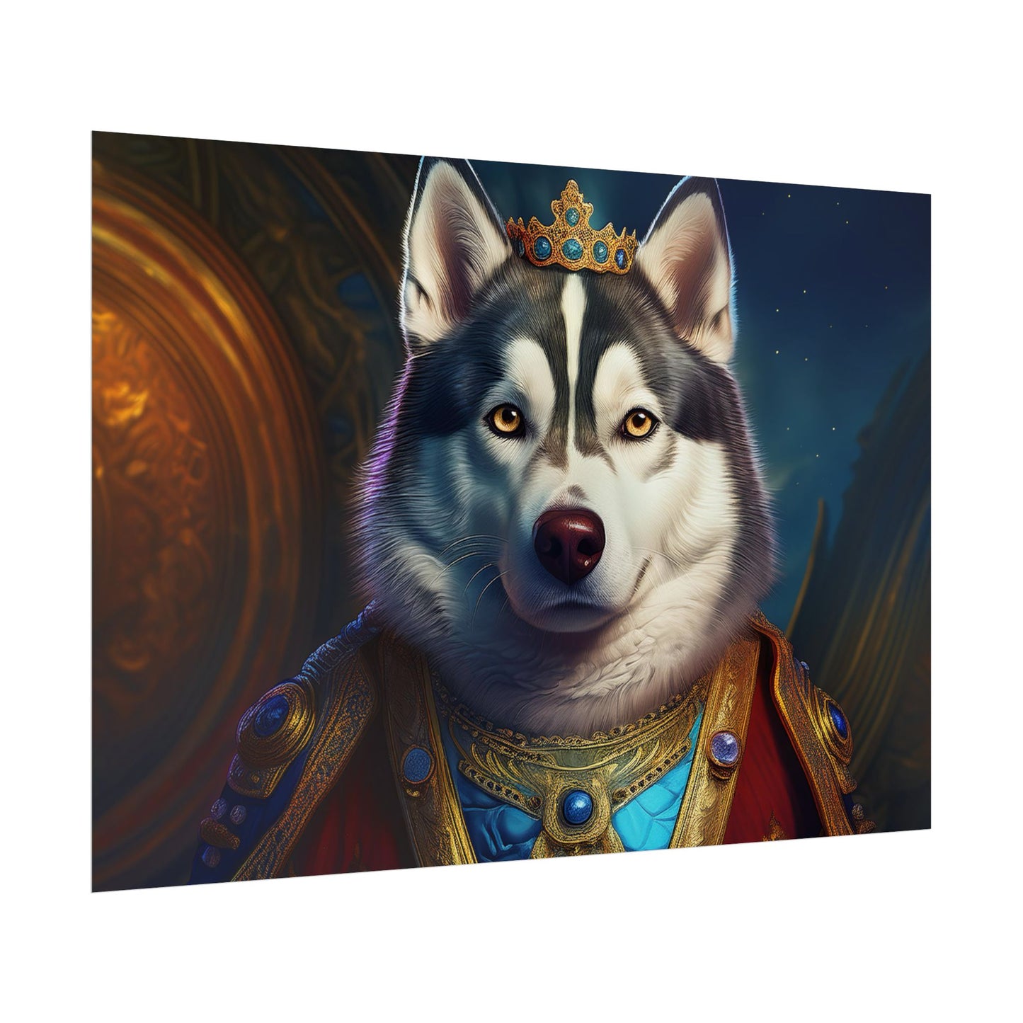 Siberian Husky Renaissance Pet Portrait Print, Siberian Husky Art Print, Wall Decor, Art Gift, dog wall art, wall art, wall print