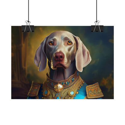 Weimaraner Renaissance Pet Portrait Print, wall print, wall art, Animal Lover Home Decor, Dog Wall Art