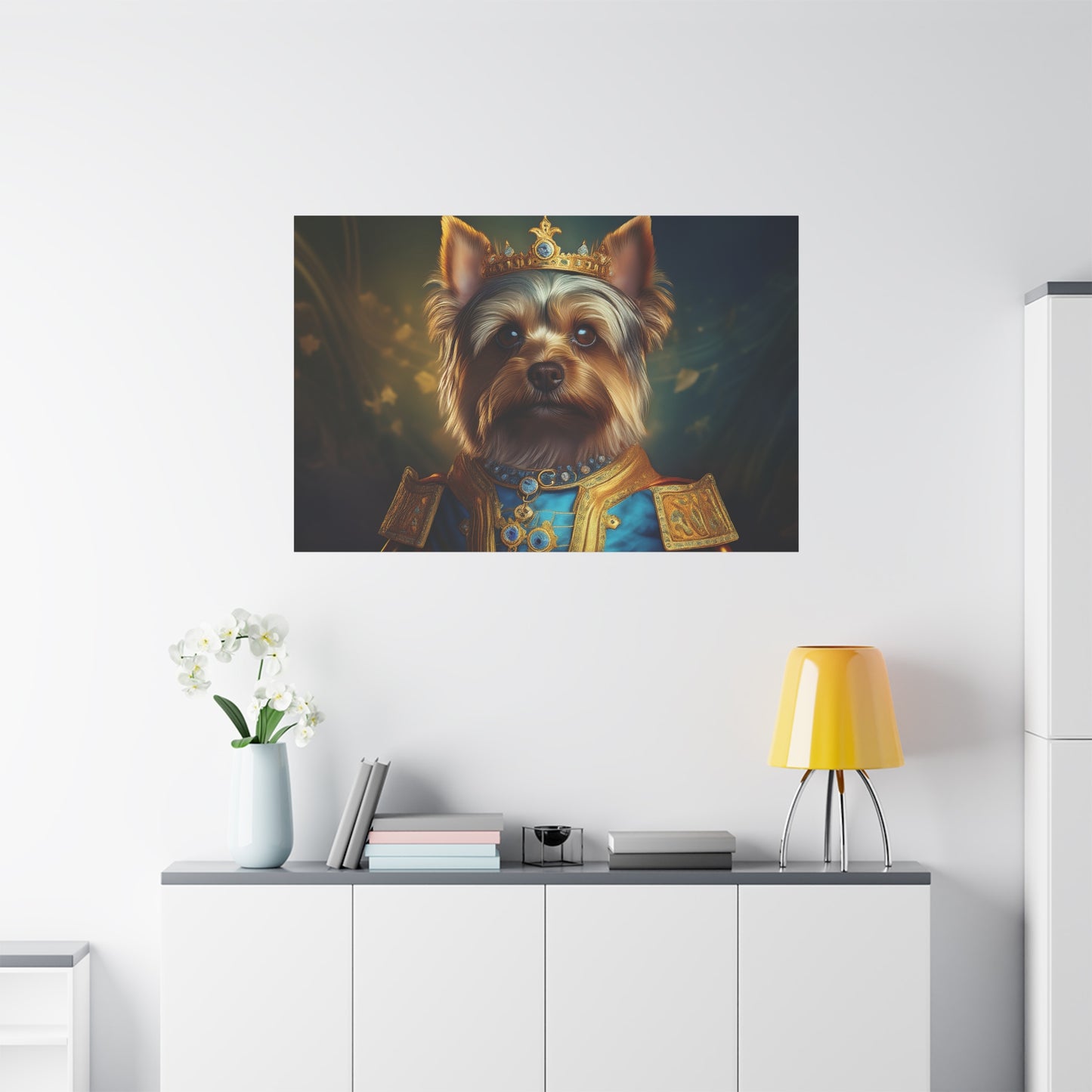Yorkshire Terrier Renaissance Pet Portrait on Canvas | Wall Art | Wall Print | Dog Art