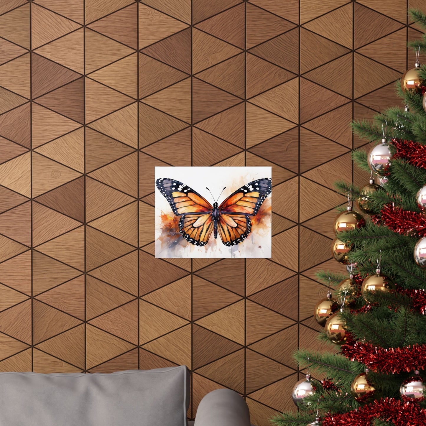 Orange Butterfly Alcohol Ink Wall Art | Butterfly wall art | Wall Art | Wall Print