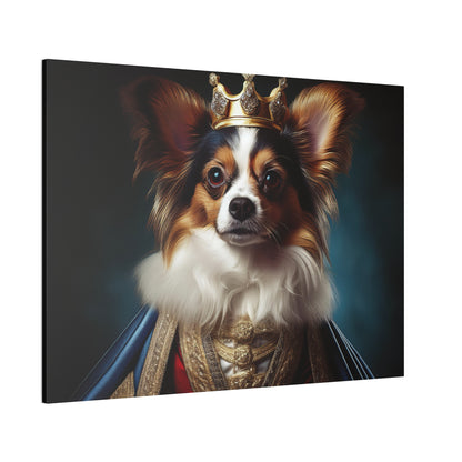 Papillon Pet Portrait Renaissance on Canvas, wall art, wall print, dog portrait, dog art