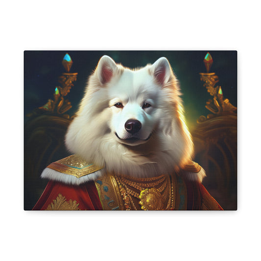 Samoyed Renaissance Pet Portrait on Canvas, wall art, wall print, dog portrait, dog art