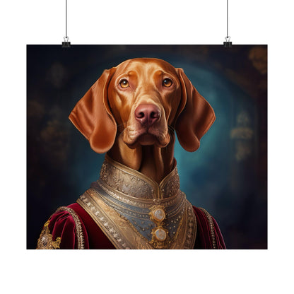 Vizsla Renaissance Pet Portrait Print,  Art Print, Wall Decor,  Animal Print, Dog Wall Art, Wall print, wall art, dog art