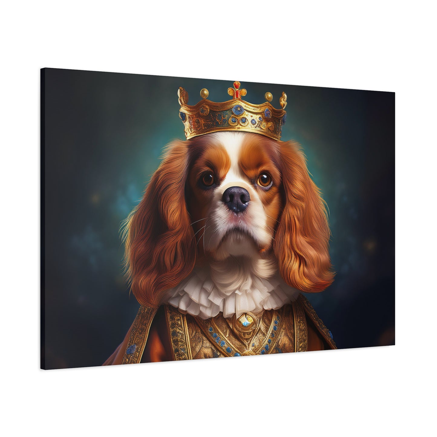Cavalier King Charles Spaniel Renaissance Pet Portrait on Canvas | Wall art | wall print