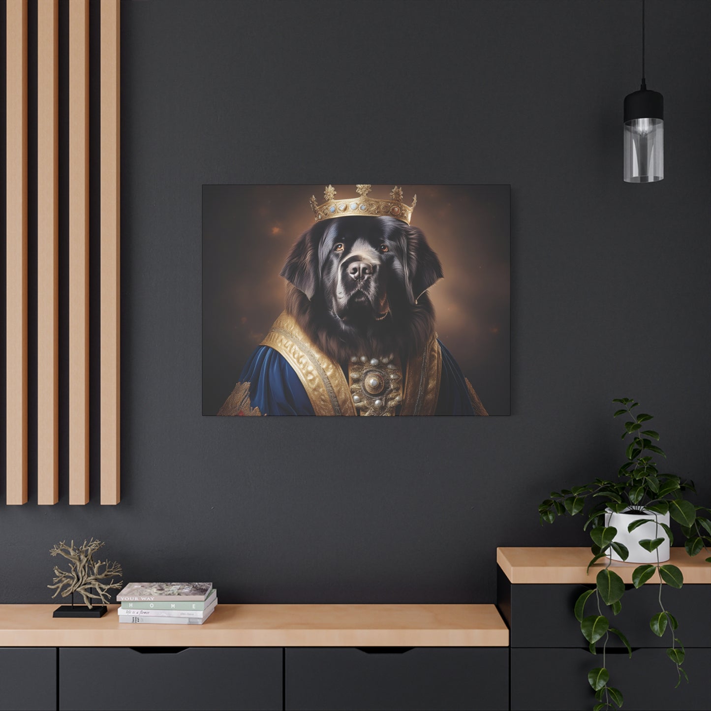 Newfoundland Renaissance Pet Portrait on Canvas | wall art | wall print