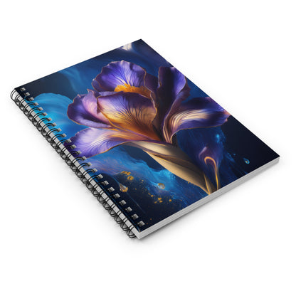 Abstract Iris 4 Floral Spiral Notebook, journaling, notes, diary, sketchbook