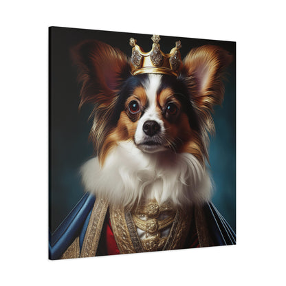 Papillon Pet Portrait Renaissance on Canvas, wall art, wall print, dog portrait, dog art