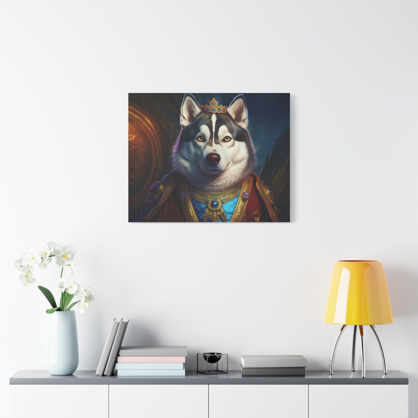 Siberian Husky Renaissance Pet Portrait on Canvas, wall art, wall print, dog portrait, dog art