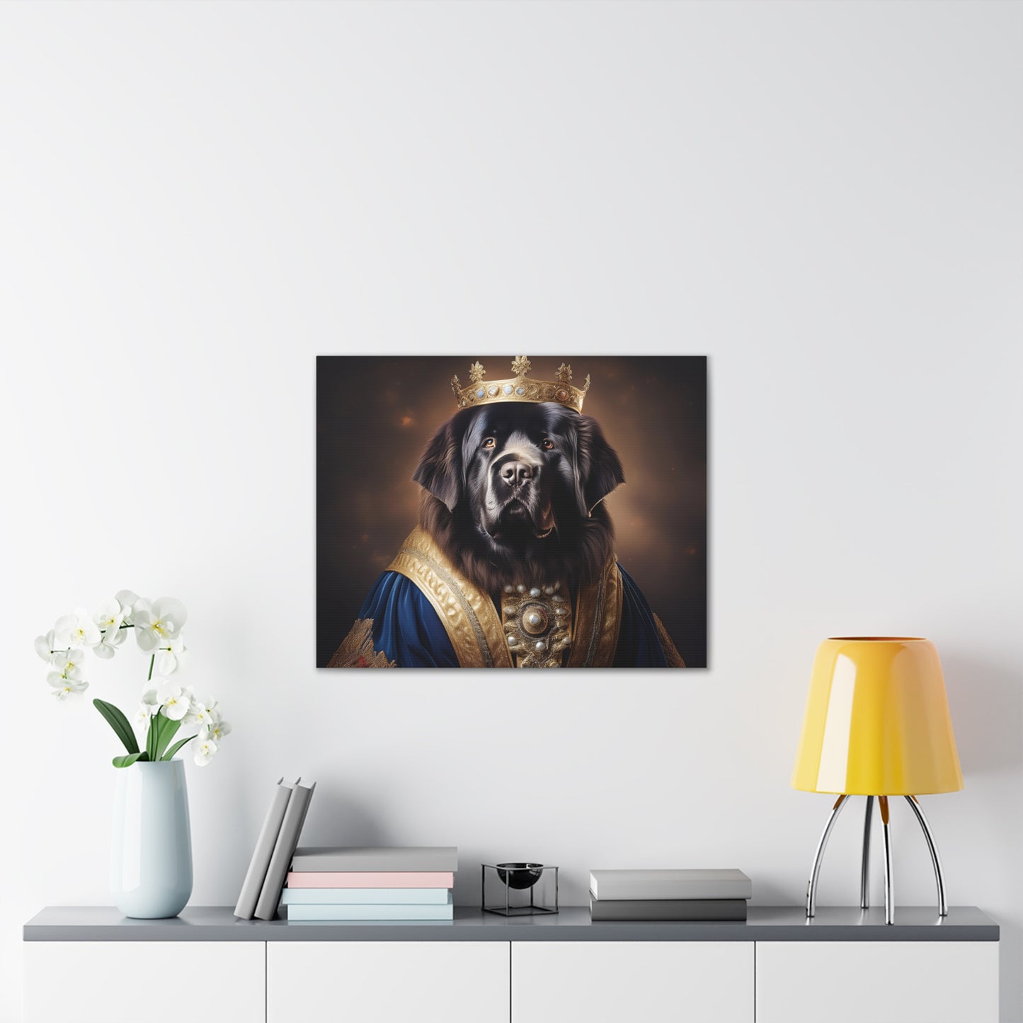 Newfoundland Renaissance Pet Portrait on Canvas | wall art | wall print