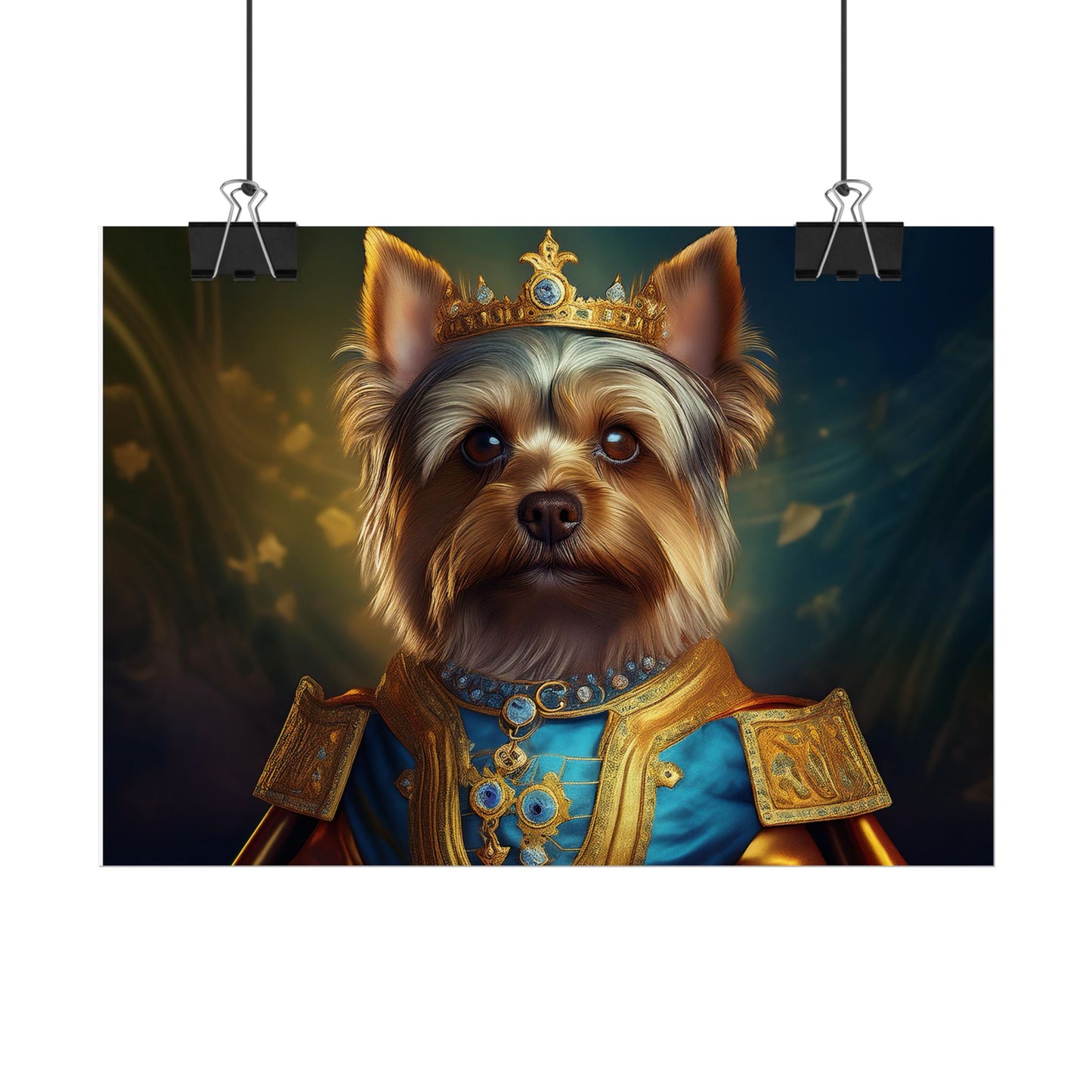 Yorkshire Terrier Dog Renaissance Pet Portrait Print | Wall Art | Wall Print | Dog Art