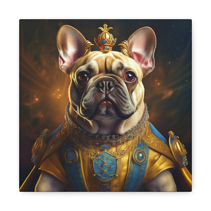 French Bulldog Renaissance Pet Portrait on Canvas | Wall Print | Wall Art | Dog Art