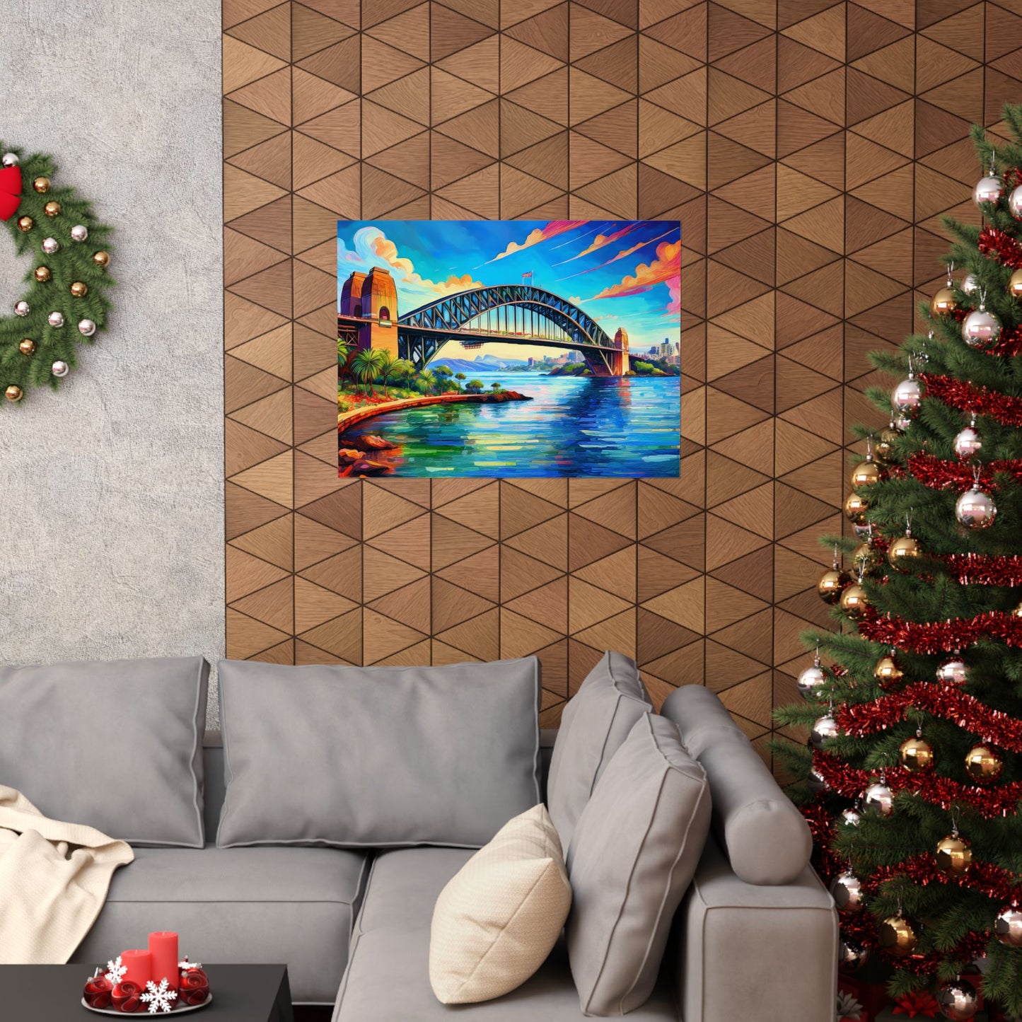 Sydney Harbour Bridge  Australia Painting Print | Wall Art | Wall Print