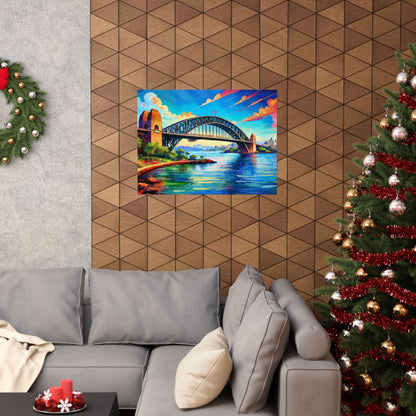 Sydney Harbour Bridge  Australia Painting Print | Wall Art | Wall Print