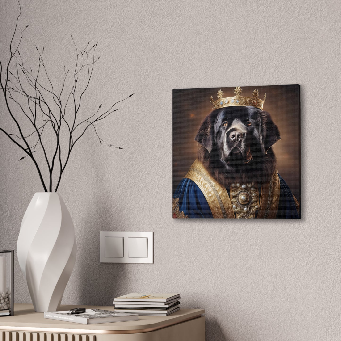 Newfoundland Renaissance Pet Portrait on Canvas | wall art | wall print