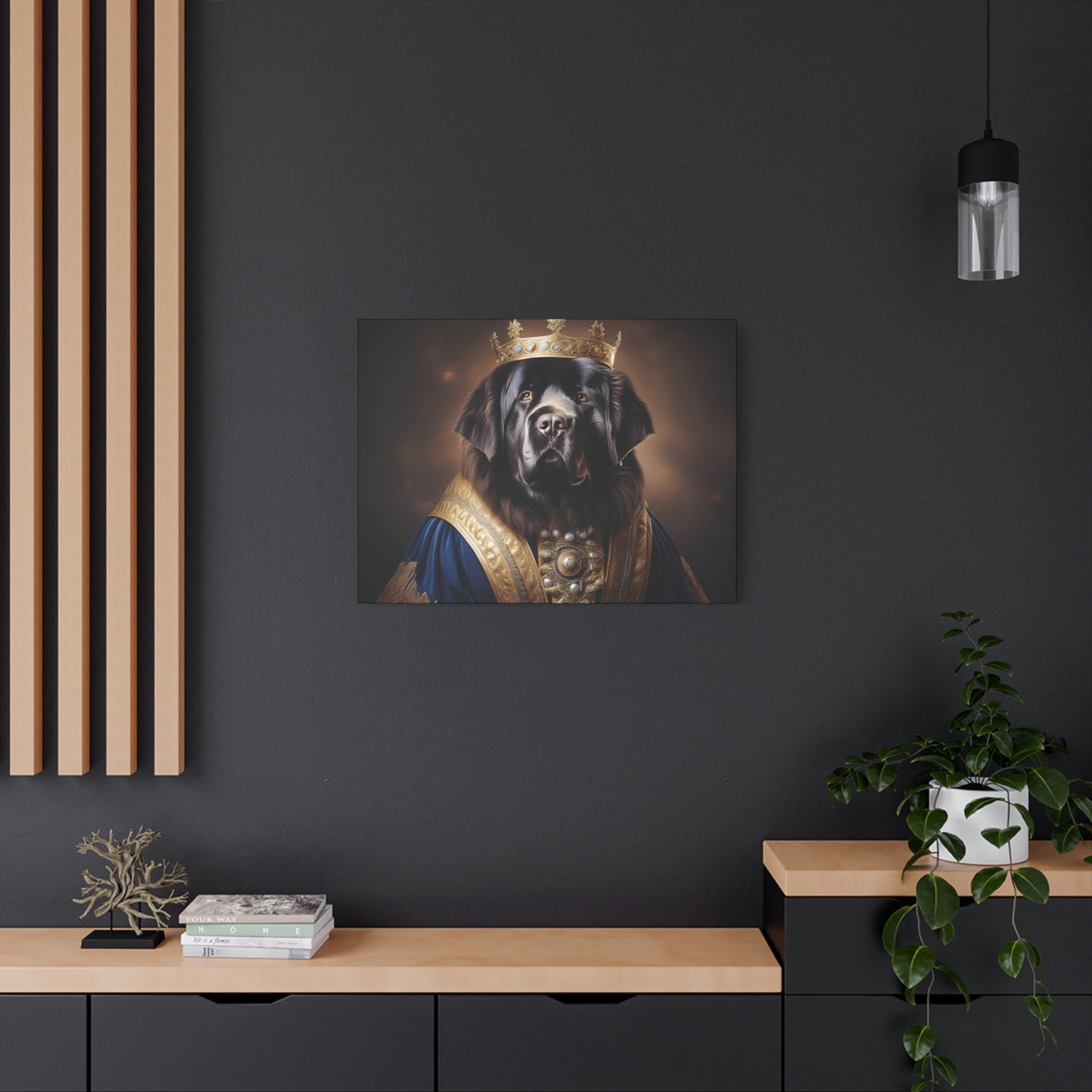 Newfoundland Renaissance Pet Portrait on Canvas | wall art | wall print