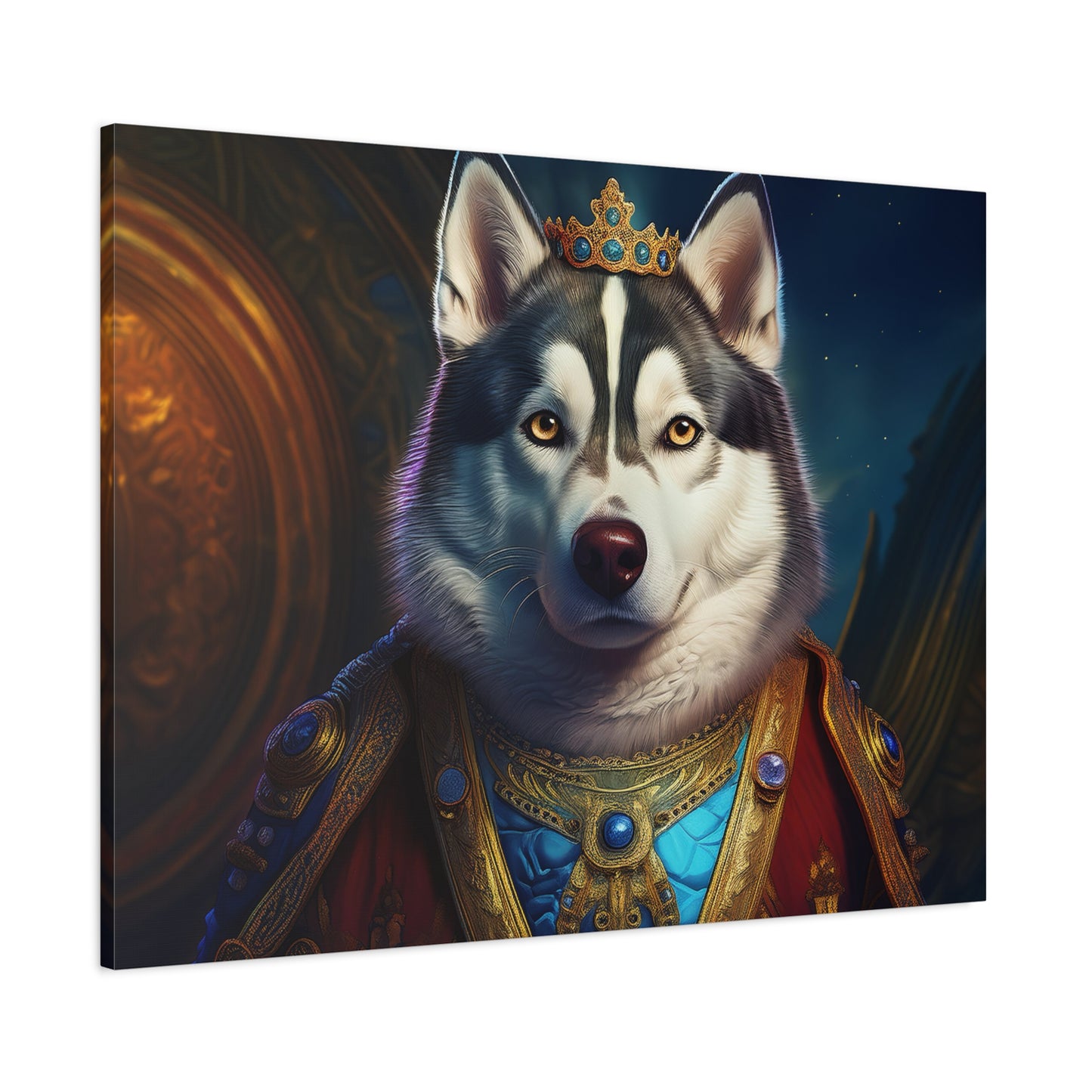 Siberian Husky Renaissance Pet Portrait on Canvas, wall art, wall print, dog portrait, dog art