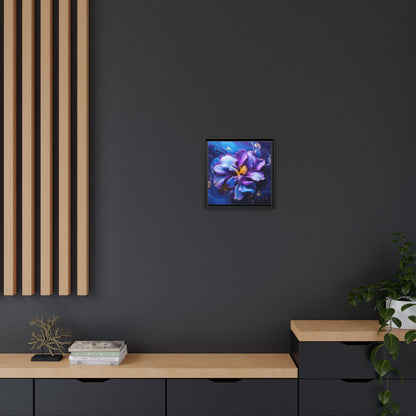 Abstract Iris Floral Square Framed Print - 02