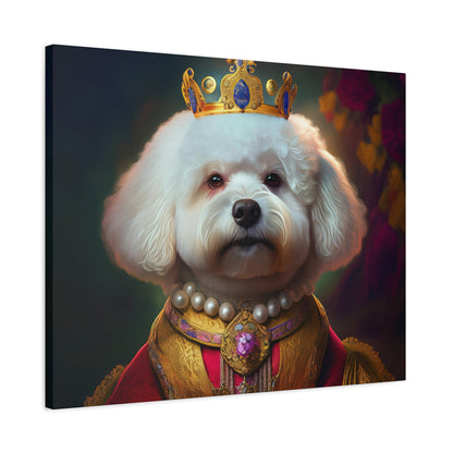 Bichon Frise Renaissance Pet Portrait on Canvas | Wall art | wall print | Dog Art