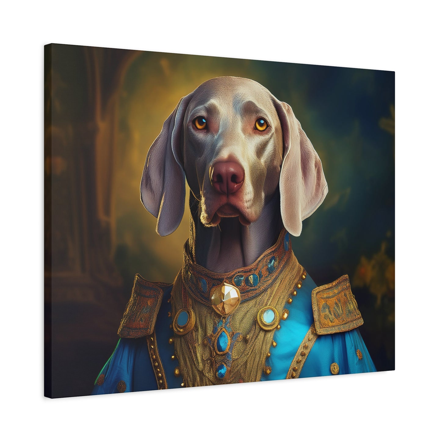 Weimaraner Renaissance Pet Portrait on Canvas -  wall art, wall print, dog portrait, dog art