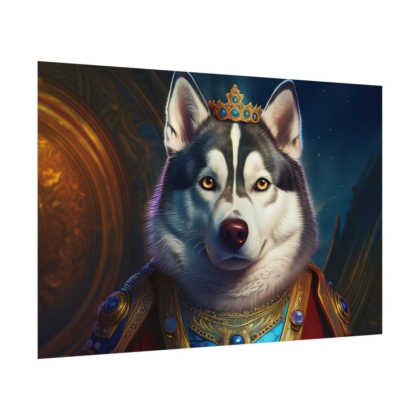 Siberian Husky Renaissance Pet Portrait Print, Siberian Husky Art Print, Wall Decor, Art Gift, dog wall art, wall art, wall print