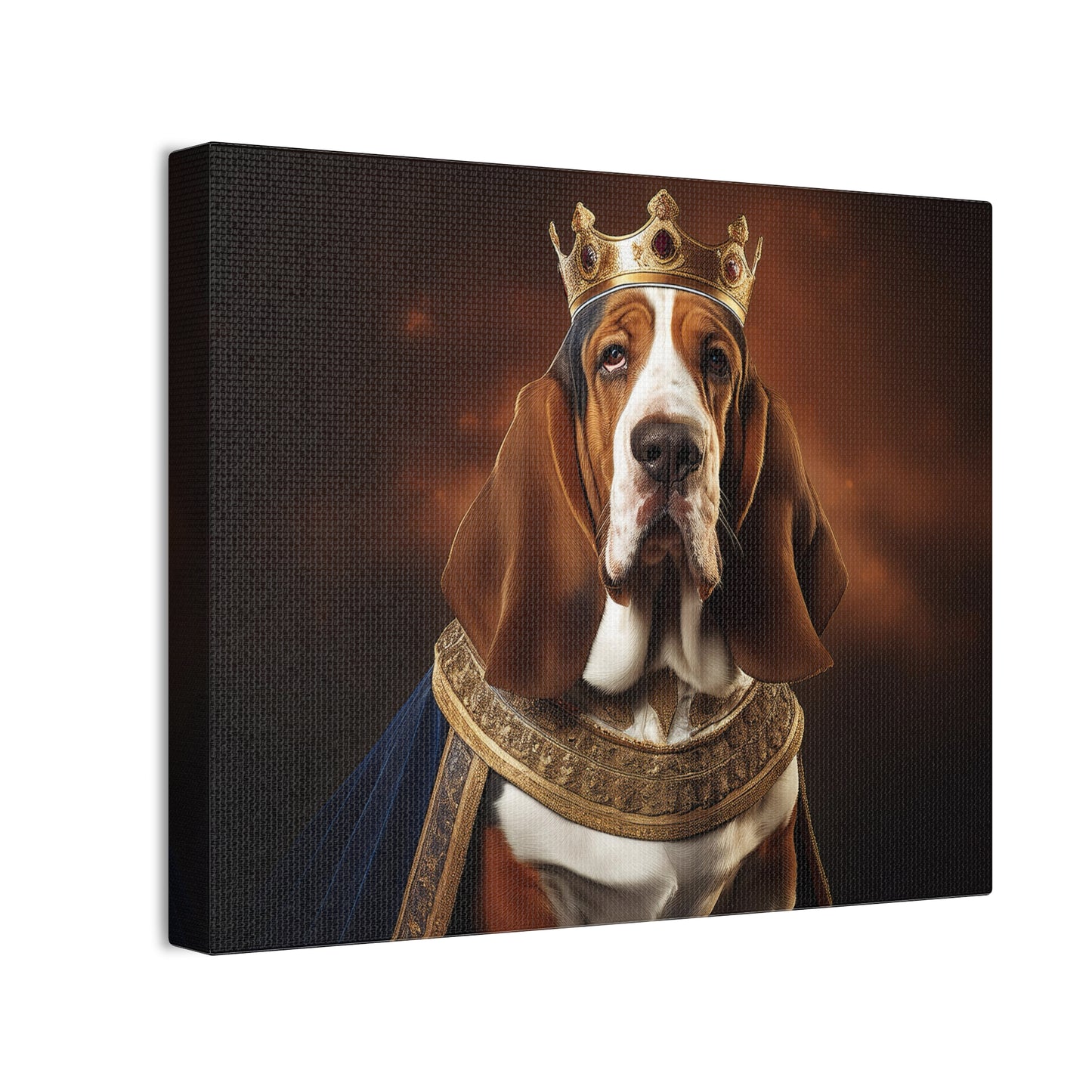 Basset Hound Renaissance Pet Portrait on Canvas | Wall art | wall print | Dog Art