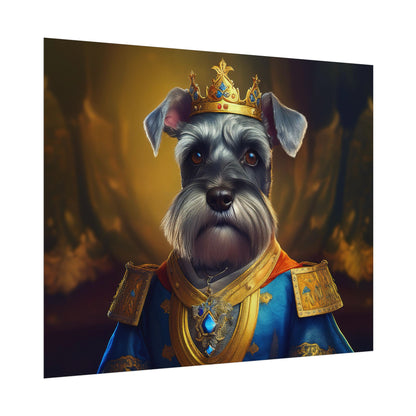 Miniature Schnauzer Dog Renaissance Pet Portrait Art Print | Wall Art | Wall Print