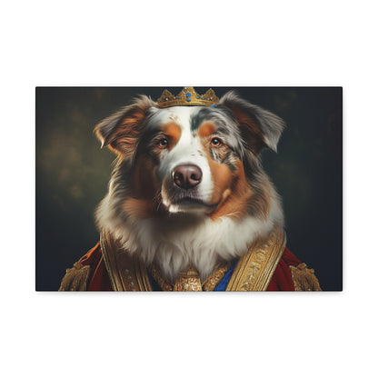 Australian Shepherd Pet Portrait Renaissance - Canvas, wall art, wall print, dog art, dog print