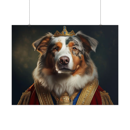 Australian Shepherd Dog Renaissance Pet Portrait Print | Wall Art | Wall Print