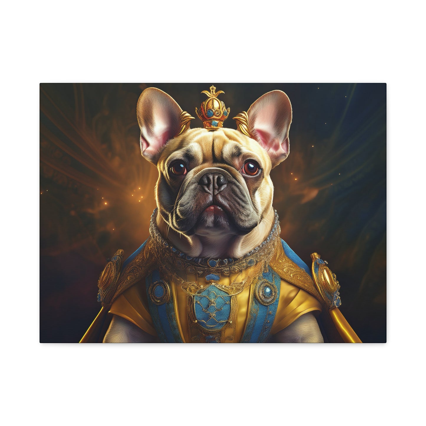 French Bulldog Renaissance Pet Portrait on Canvas | Wall Print | Wall Art | Dog Art
