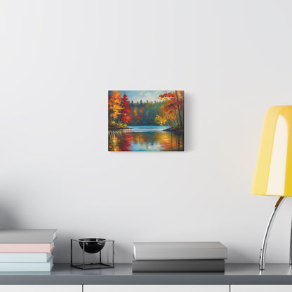 Fall Leaves on the Lake on Canvas | wall art |  wall print