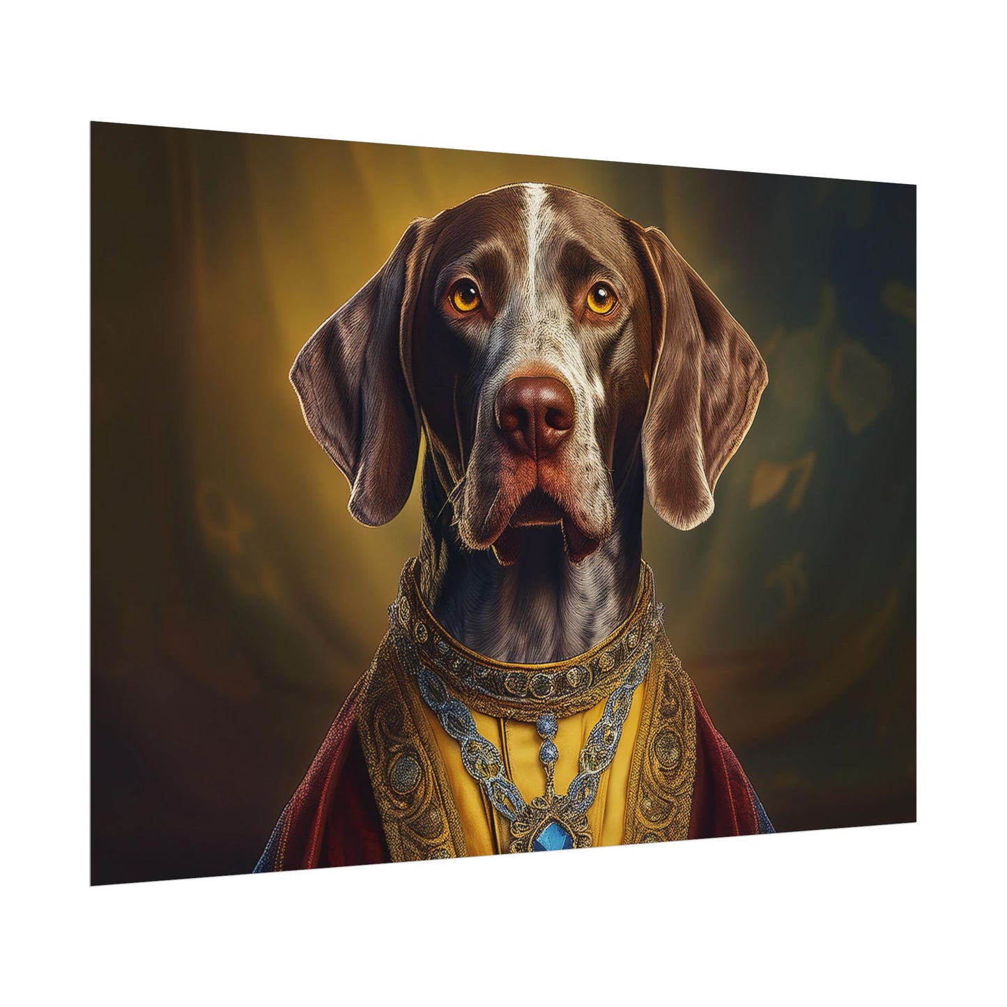 German Shorthaired Pointer Dog Renaissance Pet Portrait, Art Print, Animal Lover gift, Dog Wall Art, wall prints, wall art