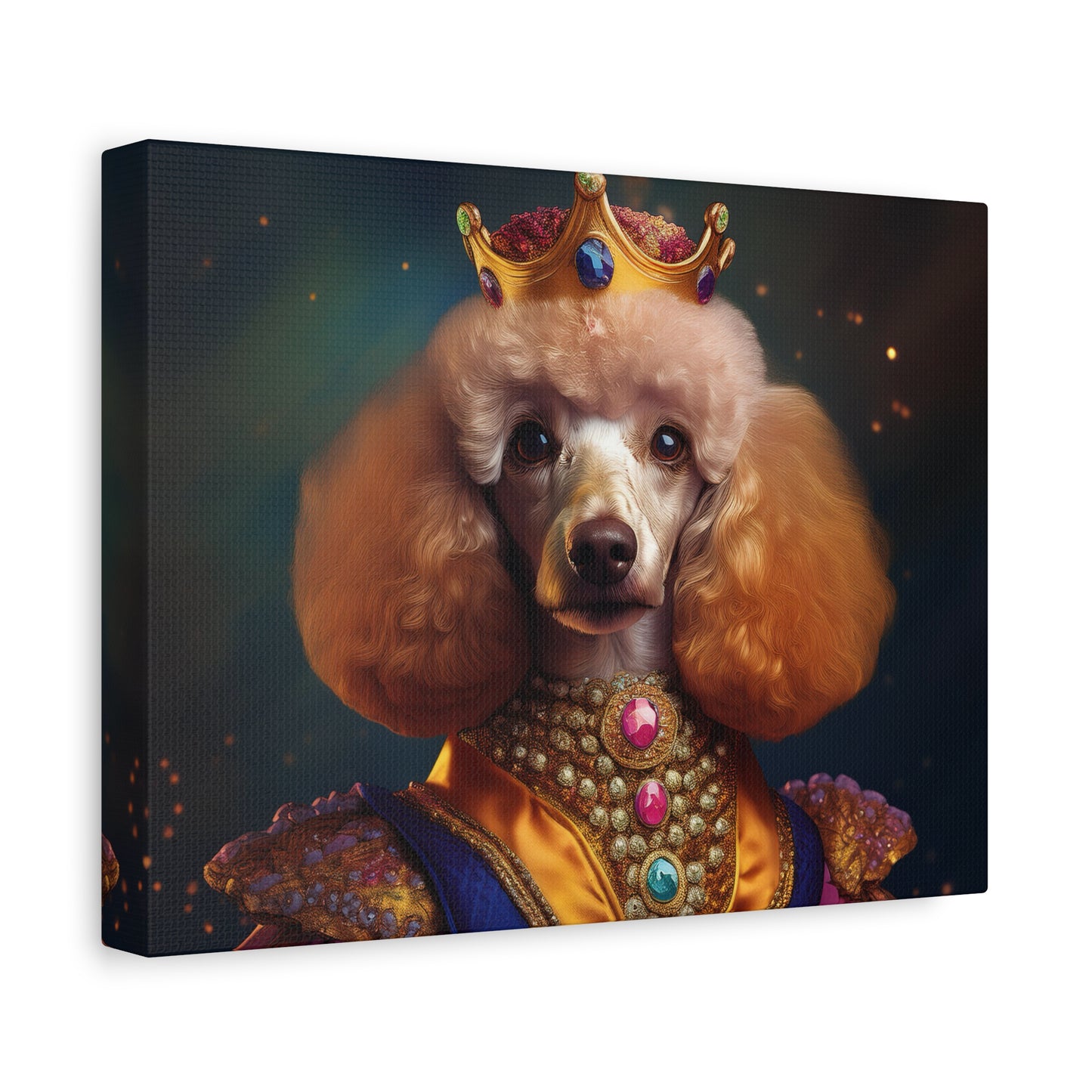 Poodle Pet Dog Renaissance Portrait on Canvas | Wall art | wall print