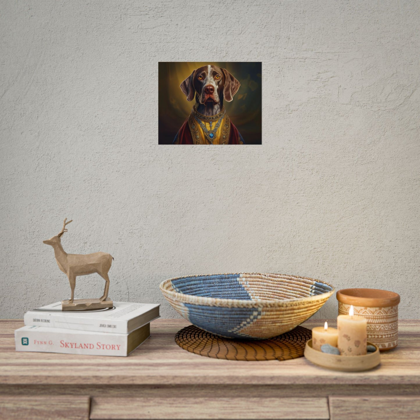 German Shorthaired Pointer Dog Renaissance Pet Portrait, Art Print, Animal Lover gift, Dog Wall Art, wall prints, wall art