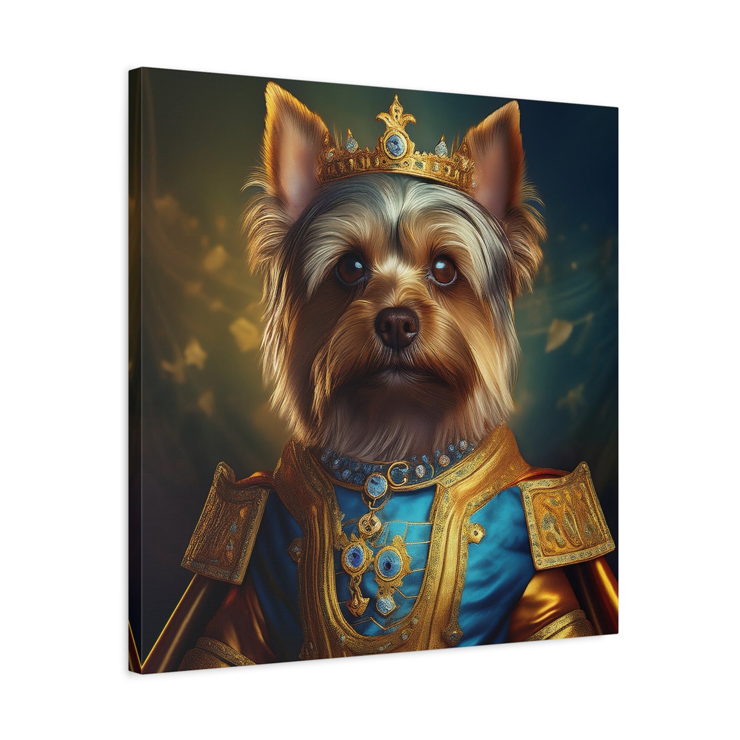 Yorkshire Terrier Renaissance Pet Portrait on Canvas | Wall Art | Wall Print | Dog Art