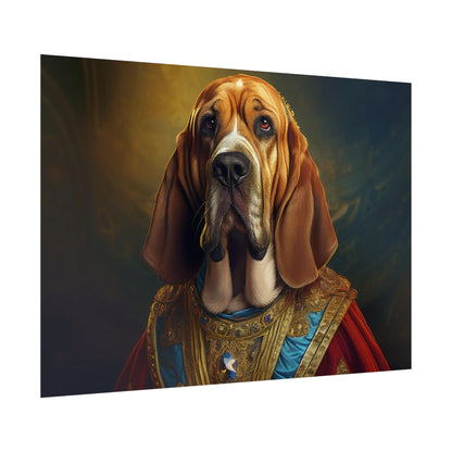 Bloodhound Renaissance Dog Portrait Art Print, Wall Decor Gift, Animal Lover Home Decor, Dog Wall Art