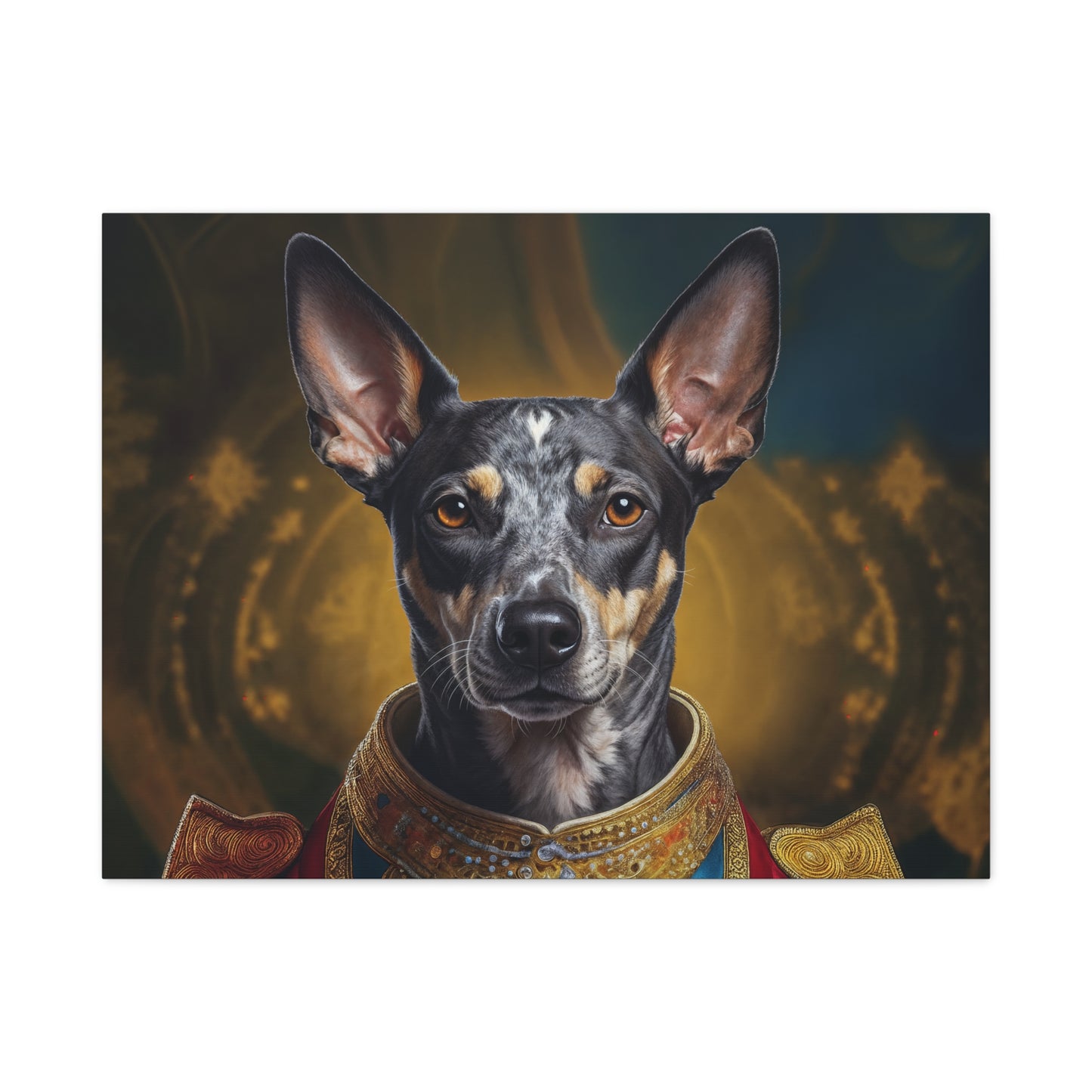 Peruvian Inca Orchid Renaissance Dog Portrait on Canvas, Pet Lover Gift, Home Decor, Unique Wall Art, Dog Birthday Present, Animal Wall Art