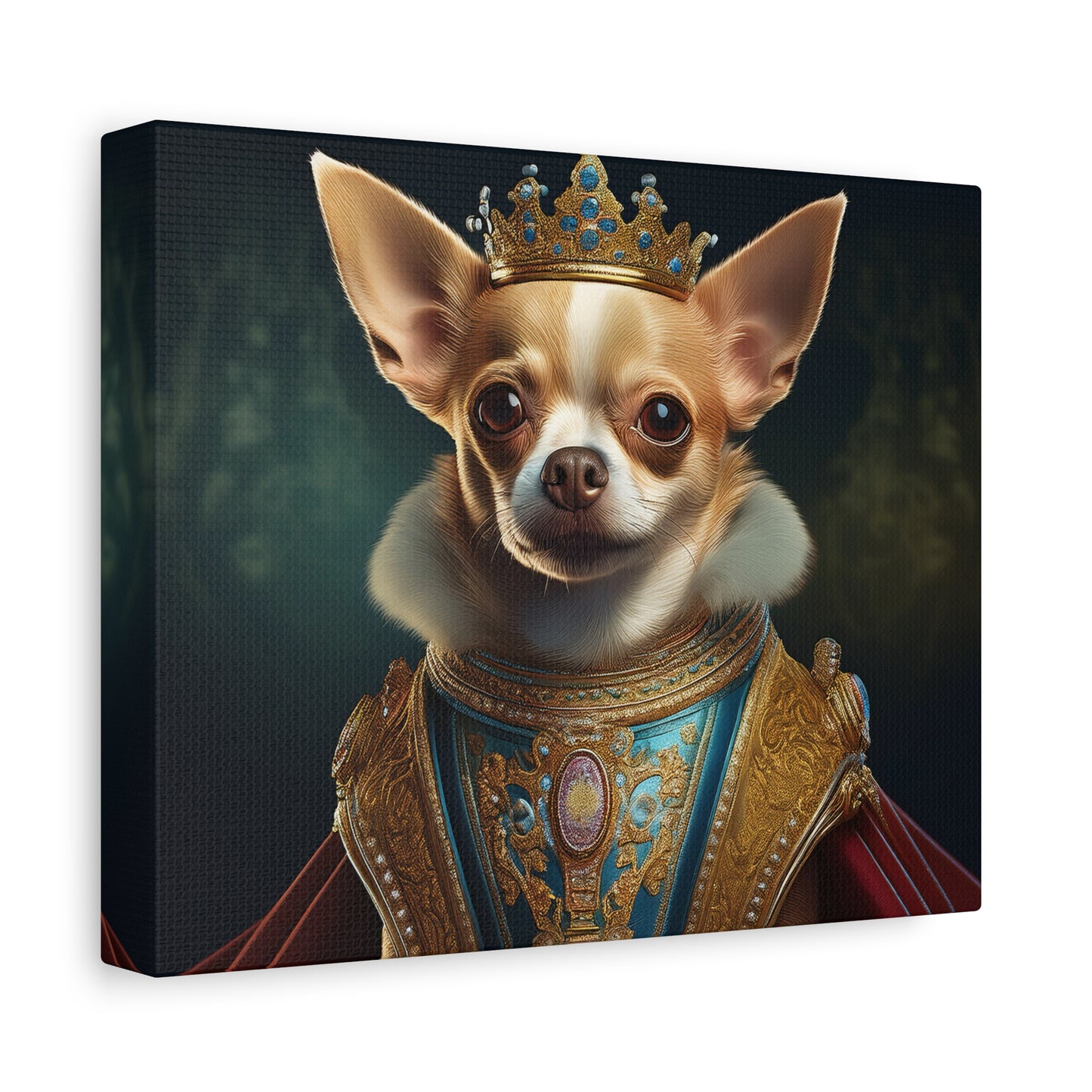 Chihuahua Renaissance Pet Portrait on Canvas | Wall art | Wall print | Dog art