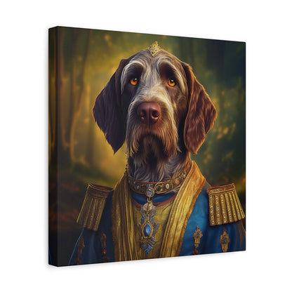 German Wirehaired Pointer Dog Pet Portrait Renaissance - Canvas, wall art, wall print, dog portrait, dog art