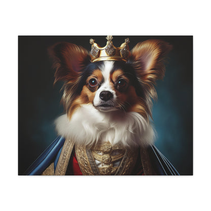 Papillon Pet Portrait Renaissance on Canvas, wall art, wall print, dog portrait, dog art
